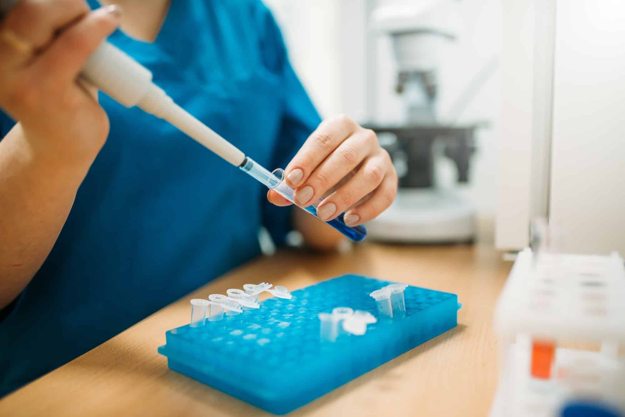 Samples of animal tests in the veterinary clinic